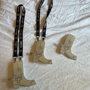 FLASHING Bad Bunny Most Wanted Tour 2024 LED Cowboy Boot Necklace